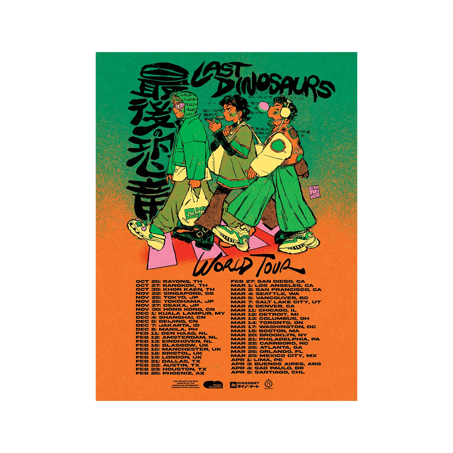 World Tour Poster Signed